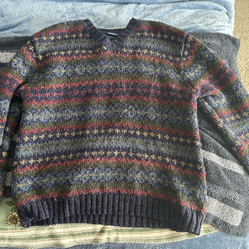 Cozy Multicolor Patterned Women's Sweater